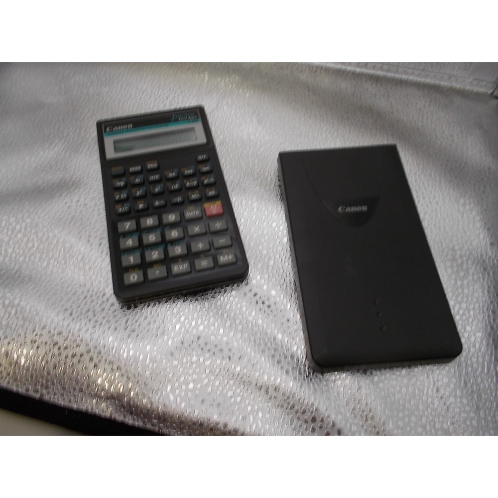 Canon F-603 Scientific Statistical Calculator 10+2 Digits with Case Black